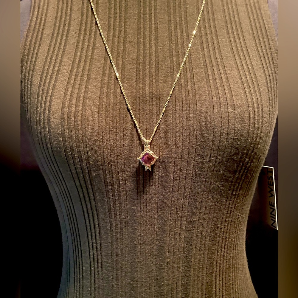 NWOT Kendra Scott Tortoise Shell Gold Toggle Necklace